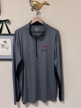 COLOSSEUM | Texas Tech Gray Quarter-Zip Performance Pullover XXL